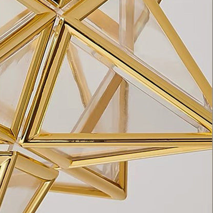 Pinlo stervorm plafondlamp E27 goud hal slaapkamer verlichting geometrisch design plafondlamp modern klassiek compact 20 cm