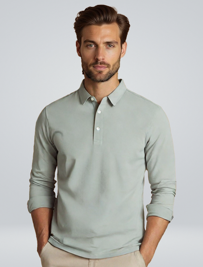 Mannen Polo Shirt Klassiek Wolfgang Wit Blauw - StudioMarella