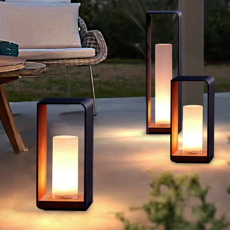Led tuinlamp voor buiten – vierkante moderne buitenlamp met warm licht