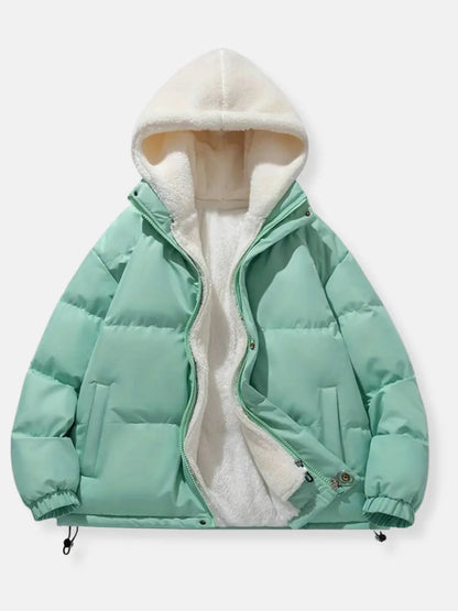 Dunne Warme Vrouwenjas met Rits Waterproof