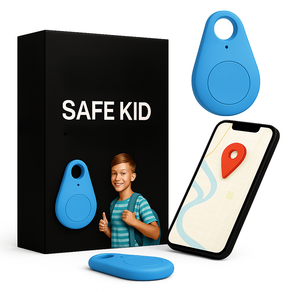 Kinder GPS-Tracker Waterdicht met Real-Time Locatie & SOS-Alarm | Klein, Licht, Draagtasje en Beveiligingsfuncties