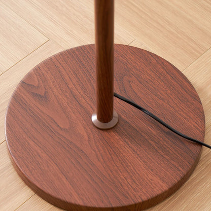 Tavino vloerlamp hout metaal amber woonkamer leeslamp retro design sfeerverlichting moderne staande lamp