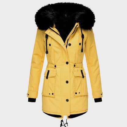 Dames Winterjas Waterdicht met Capuchon en Fauxbontkraag