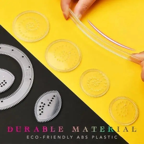 22-Delige Spirograaf Liniaalset voor Creatief Tekenen – Geometrische Patronen & Kaartenontwerp – ABS Kunststof Tekeninstrument voor Kinderen en Volwassenen
