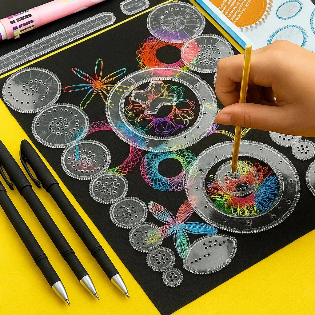 22-Delige Spirograaf Liniaalset voor Creatief Tekenen – Geometrische Patronen & Kaartenontwerp – ABS Kunststof Tekeninstrument voor Kinderen en Volwassenen