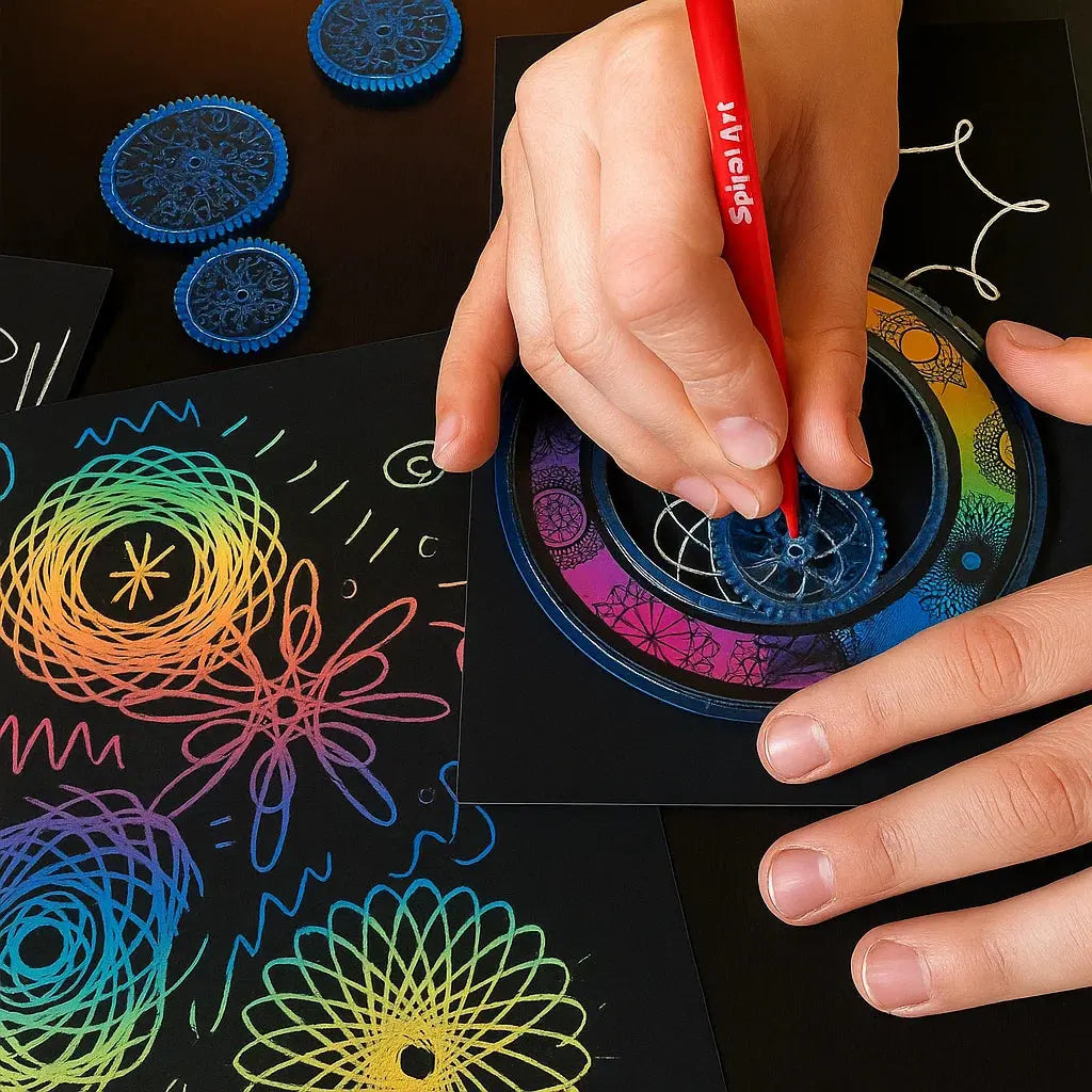 22-Delige Spirograaf Liniaalset voor Creatief Tekenen – Geometrische Patronen & Kaartenontwerp – ABS Kunststof Tekeninstrument voor Kinderen en Volwassenen