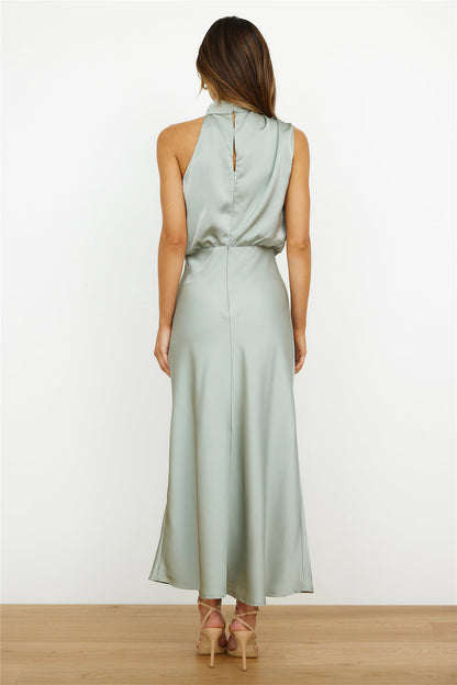 Elegante Maxi Jurk voor Vrouw Met Lage Halslijn
