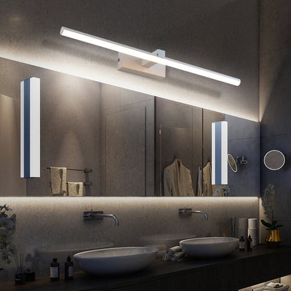 Minimalistische Lineaire LED Wandlamp Metaal Mat Zwart of Wit voor Badkamer Spiegel Strakke Verlichting Modern Design