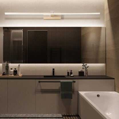 Minimalistische Lineaire LED Wandlamp Metaal Mat Zwart of Wit voor Badkamer Spiegel Strakke Verlichting Modern Design