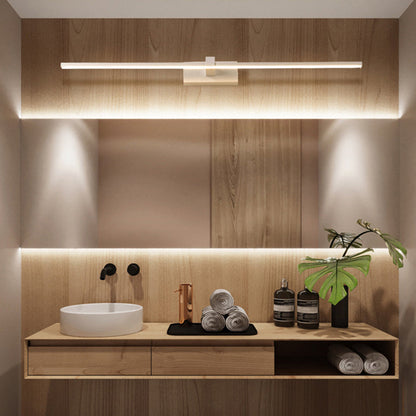 Minimalistische Lineaire LED Wandlamp Metaal Mat Zwart of Wit voor Badkamer Spiegel Strakke Verlichting Modern Design