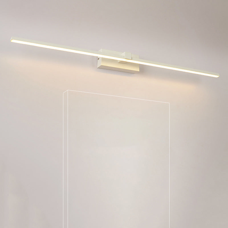 Minimalistische Lineaire LED Wandlamp Metaal Mat Zwart of Wit voor Badkamer Spiegel Strakke Verlichting Modern Design
