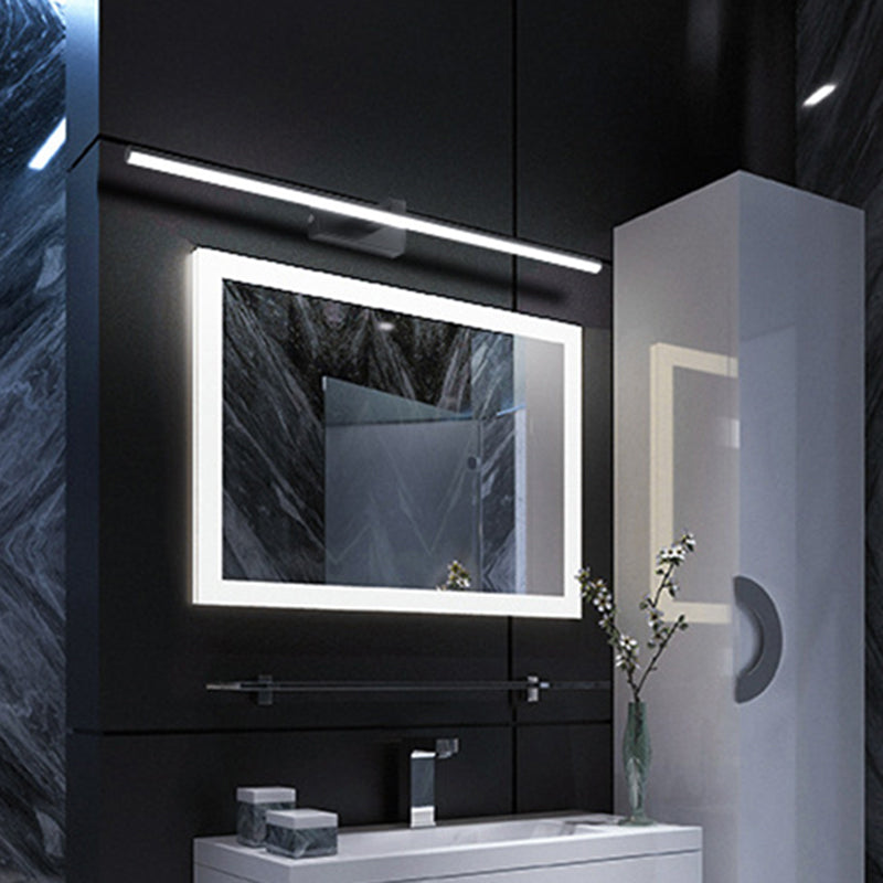 Minimalistische Lineaire LED Wandlamp Metaal Mat Zwart of Wit voor Badkamer Spiegel Strakke Verlichting Modern Design