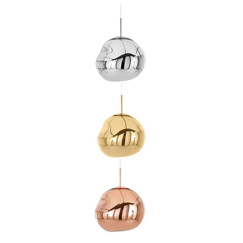 Glazen Hanglamp met Metalen Finish – Modern Design voor Eetkamer en Woonruimte – Verkrijgbaar in Zilver, Goud of Rood – Ø20cm tot Ø41cm