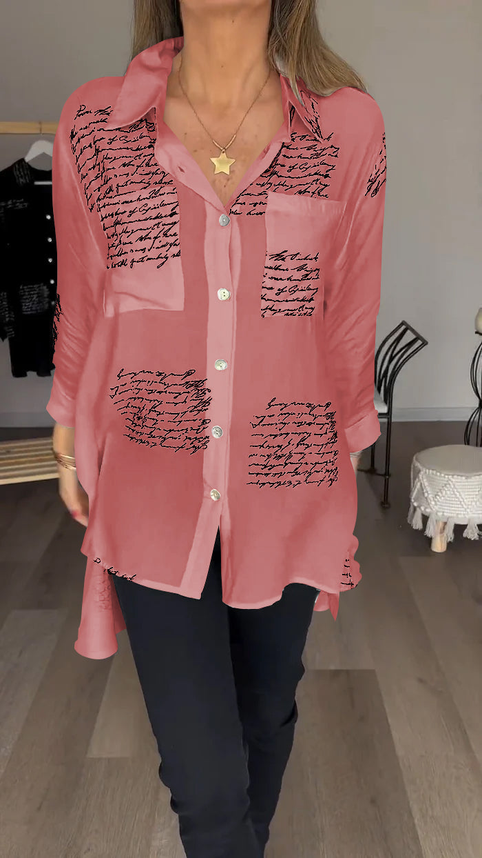 Vrouwelijke Blouse Met Print voor Stijlvolle Dames