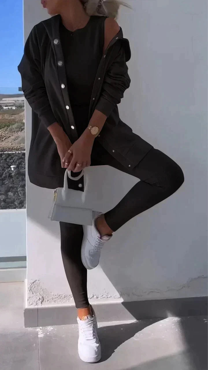 Dames Sportset: Comfortabele Joggingbroek en Kapuzenjack