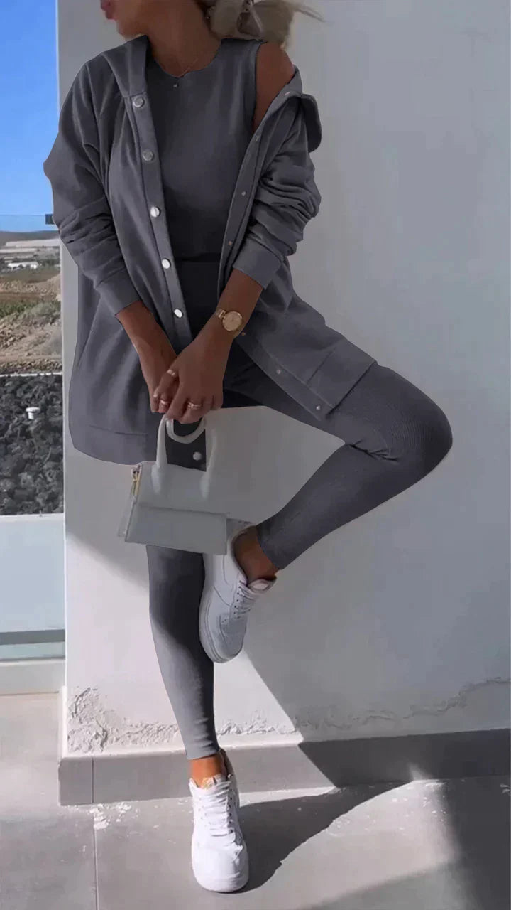 Dames Sportset: Comfortabele Joggingbroek en Kapuzenjack