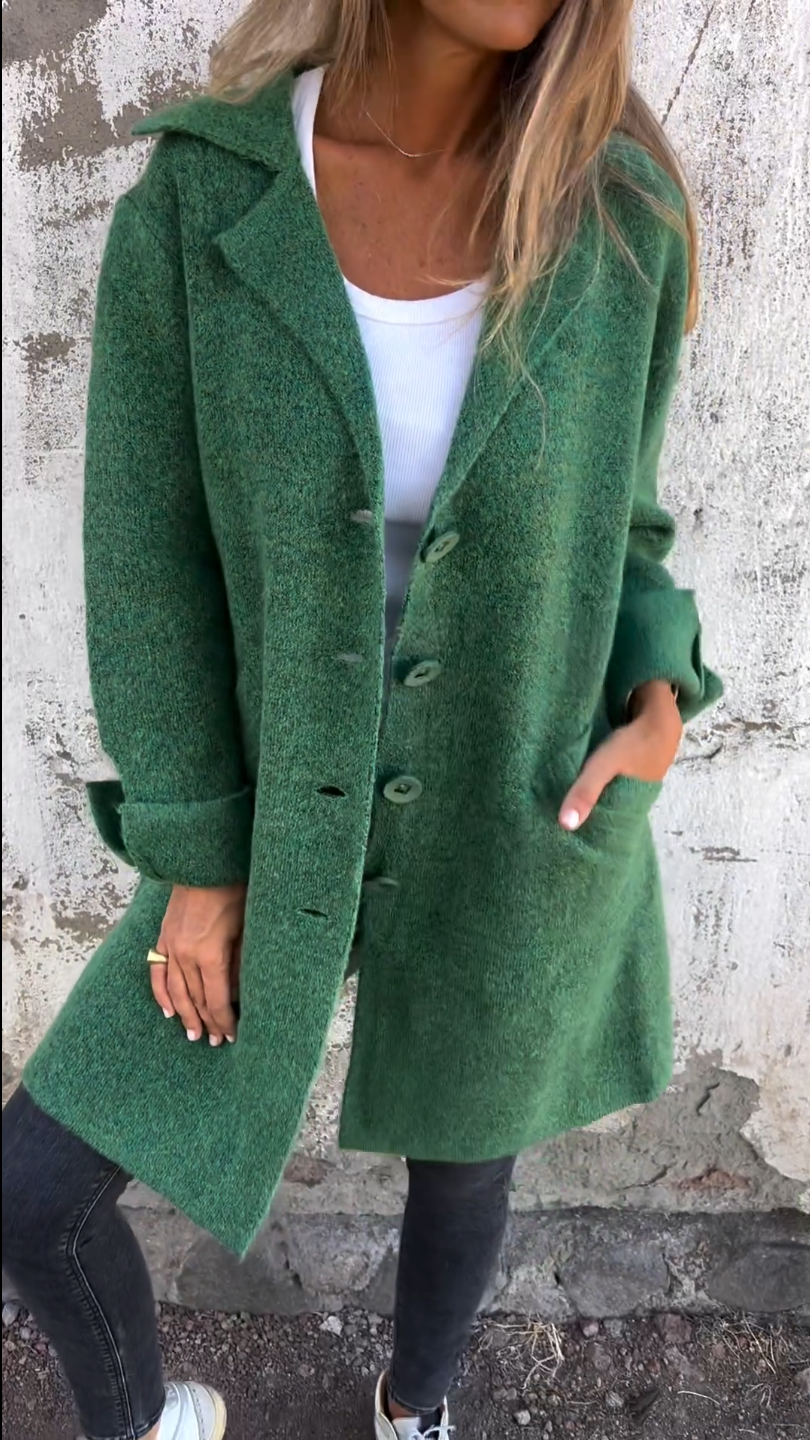 Damesjas Lange Casual Stijlvol met Revers