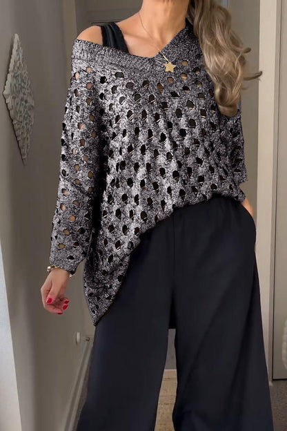 Glanzende Metallic Top voor Vrouw Zomerse Jurk