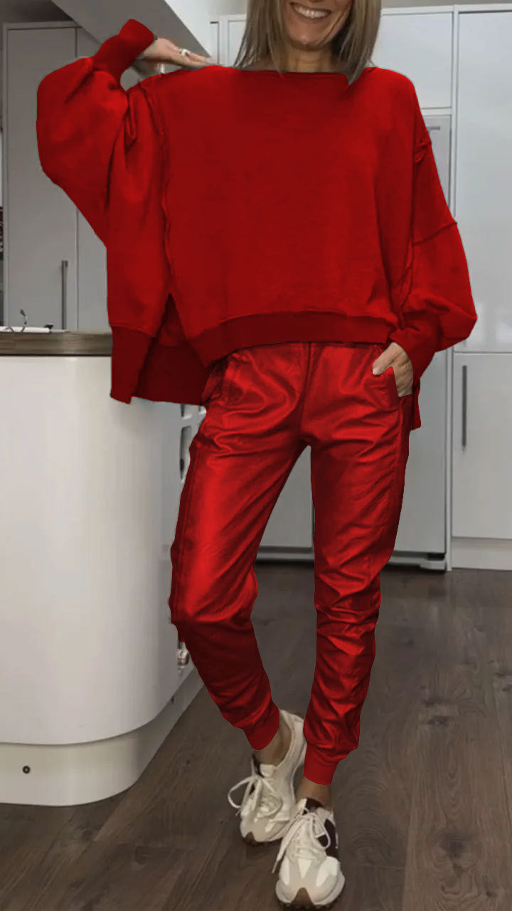 Vrouwelijk Trainingspak Comfortabel Tweedelig Sportoutfit