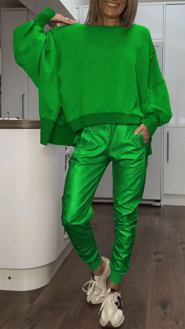 Vrouwelijk Trainingspak Comfortabel Tweedelig Sportoutfit