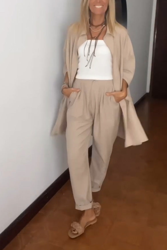 Vrouwelijke Tweedelige Set Casual Stijl