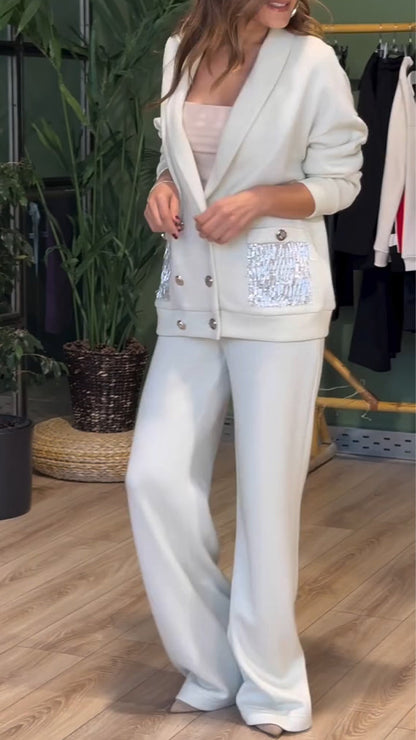 Dames Blazer Pak Tweedelig Modern Chic