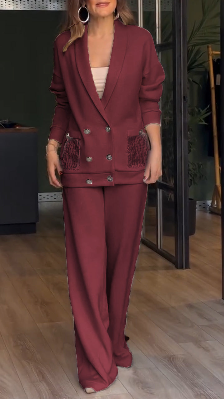 Dames Blazer Pak Tweedelig Modern Chic