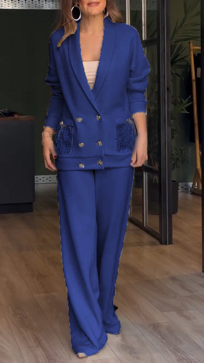Dames Blazer Pak Tweedelig Modern Chic