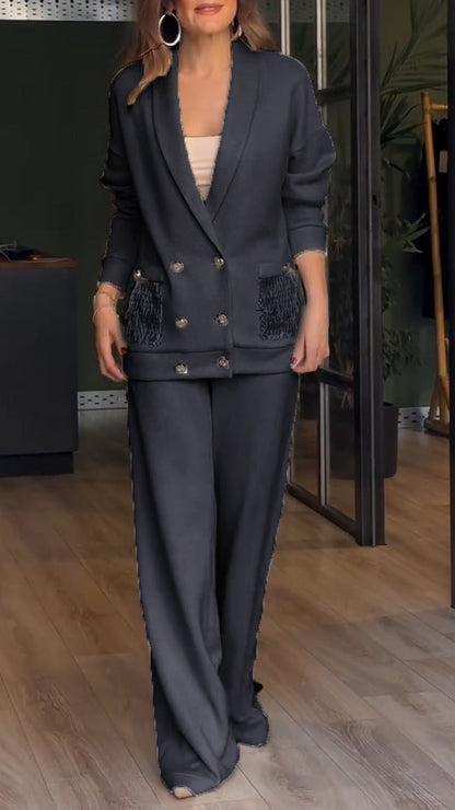 Dames Blazer Pak Tweedelig Modern Chic