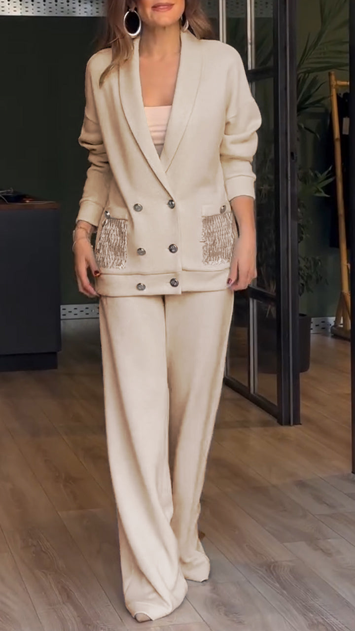 Dames Blazer Pak Tweedelig Modern Chic