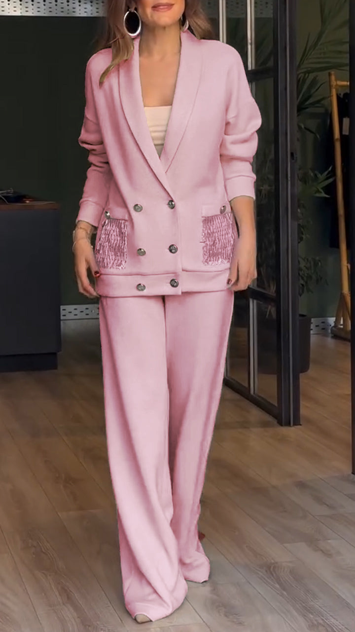 Dames Blazer Pak Tweedelig Modern Chic
