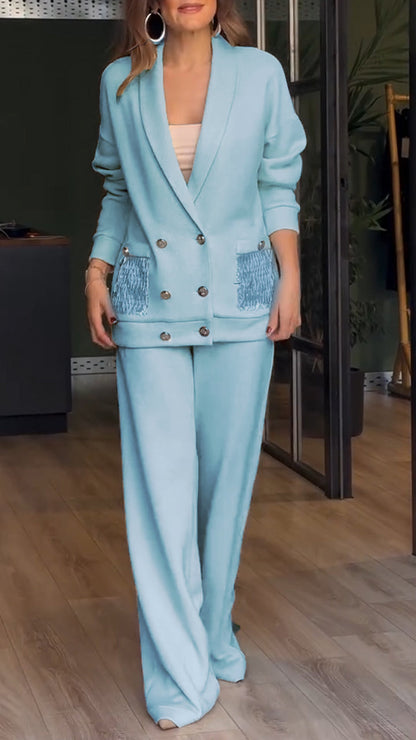 Dames Blazer Pak Tweedelig Modern Chic