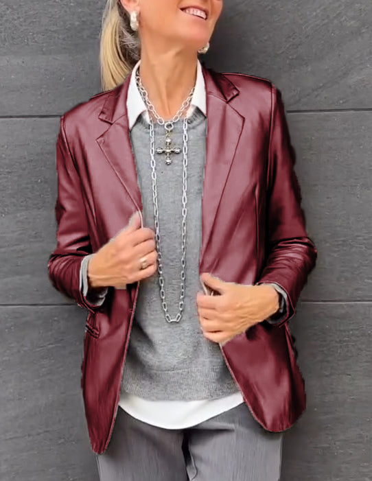 Dames Blazer Metallic Glanzend Anne-Fleur Jas
