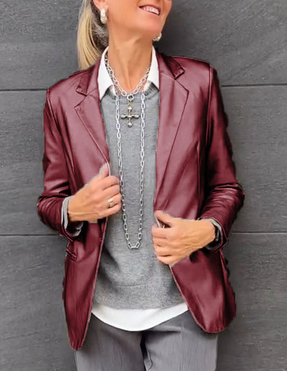 Dames Blazer Metallic Glanzend Anne-Fleur Jas