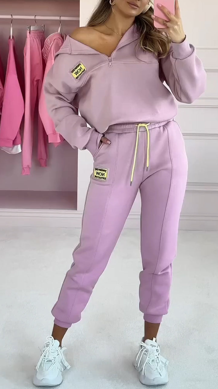 Zachte Dames Loungewear Set met Joggingbroek en Sweatshirt - StudioMarella