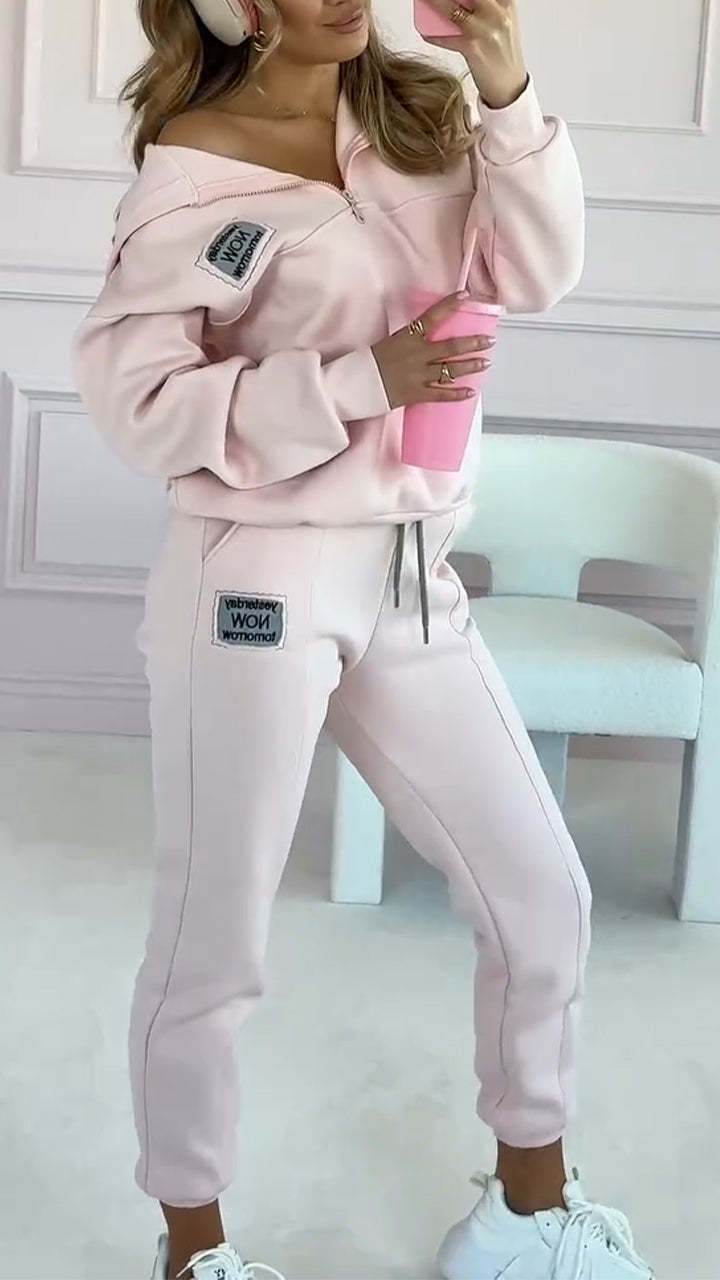Zachte Dames Loungewear Set met Joggingbroek en Sweatshirt
