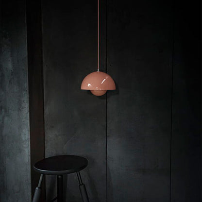 Scandinavische Hanglamp Halfrond Metalen Kap 1-Lichtpunt Modern Design Eetkamer Woonkamer