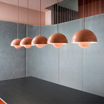 Scandinavische Hanglamp Halfrond Metalen Kap 1-Lichtpunt Modern Design Eetkamer Woonkamer