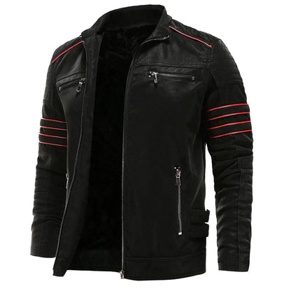 Heren Leren Motorjack Biker Style Leerjack - StudioMarella
