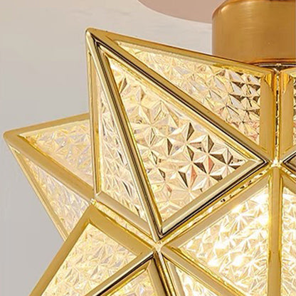Pinlo stervorm plafondlamp E27 goud hal slaapkamer verlichting geometrisch design plafondlamp modern klassiek compact 20 cm
