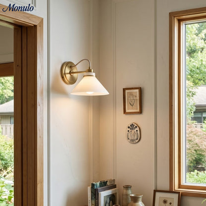 Globe Wandlamp met Gebogen Arm – Moderne Industriële Verlichting voor Badkamer, Slaapkamer en Gang