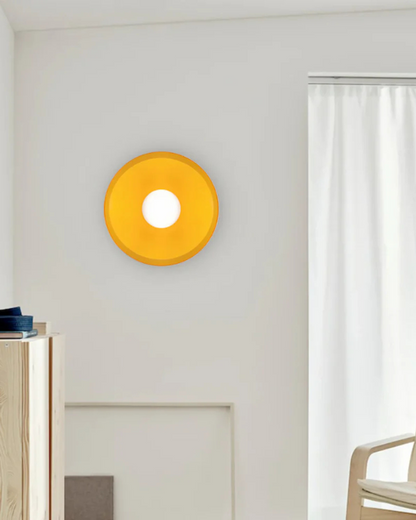 Moderne ronde plafondlamp van glas en ijzer – minimalistische designlamp voor woonkamer en slaapkamer met warme lichtkleur