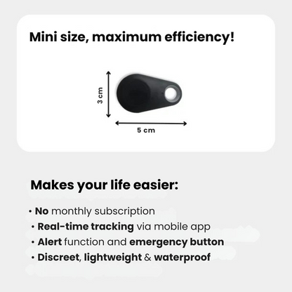 Kinder GPS-Tracker Waterdicht met Real-Time Locatie & SOS-Alarm | Klein, Licht, Draagtasje en Beveiligingsfuncties