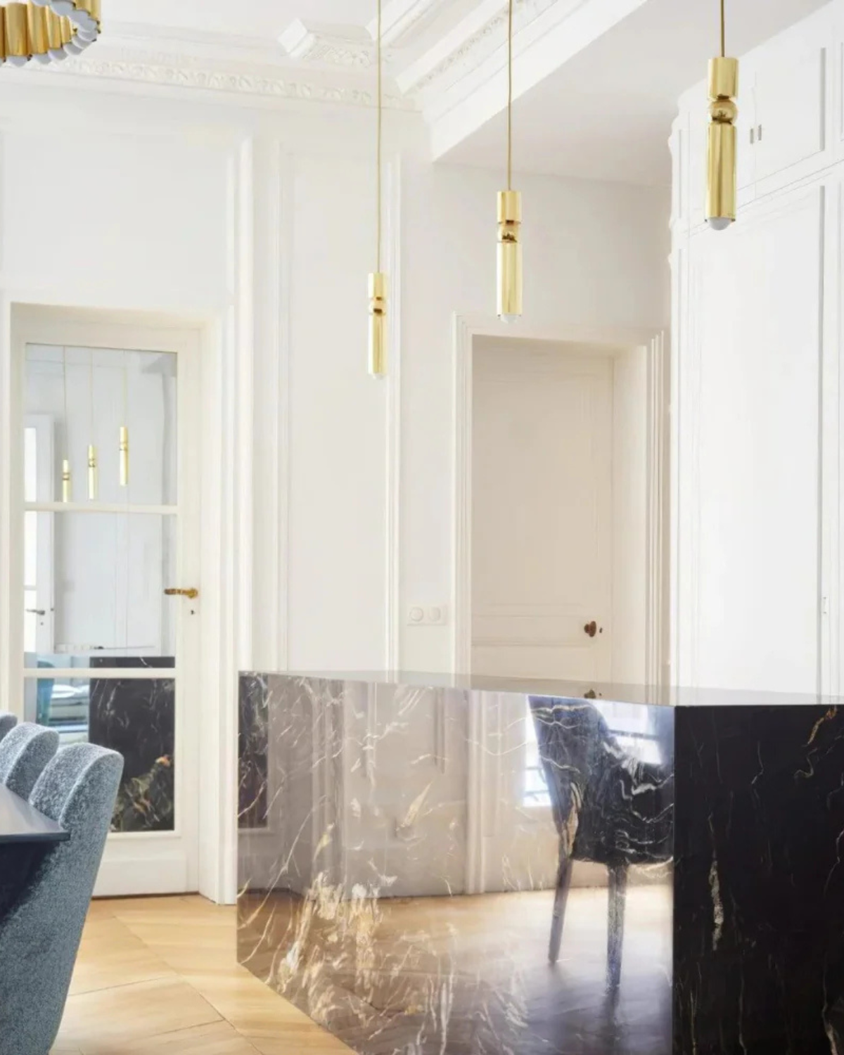 Sculptuurlamp Hanglamp met Vloeiende Vormen Zwart Goud Zilver 1-3-5 Lichtpunten Modern Design Eetkamer Woonkamer Slaapkamer Verlichting