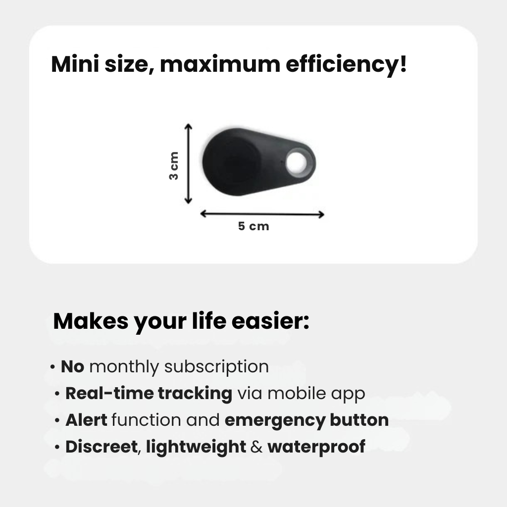 GPS Tracker Schooltas Waterdicht Real-Time Locatie SOS-Knop Klein Licht Oplaadbaar met Draagtasje
