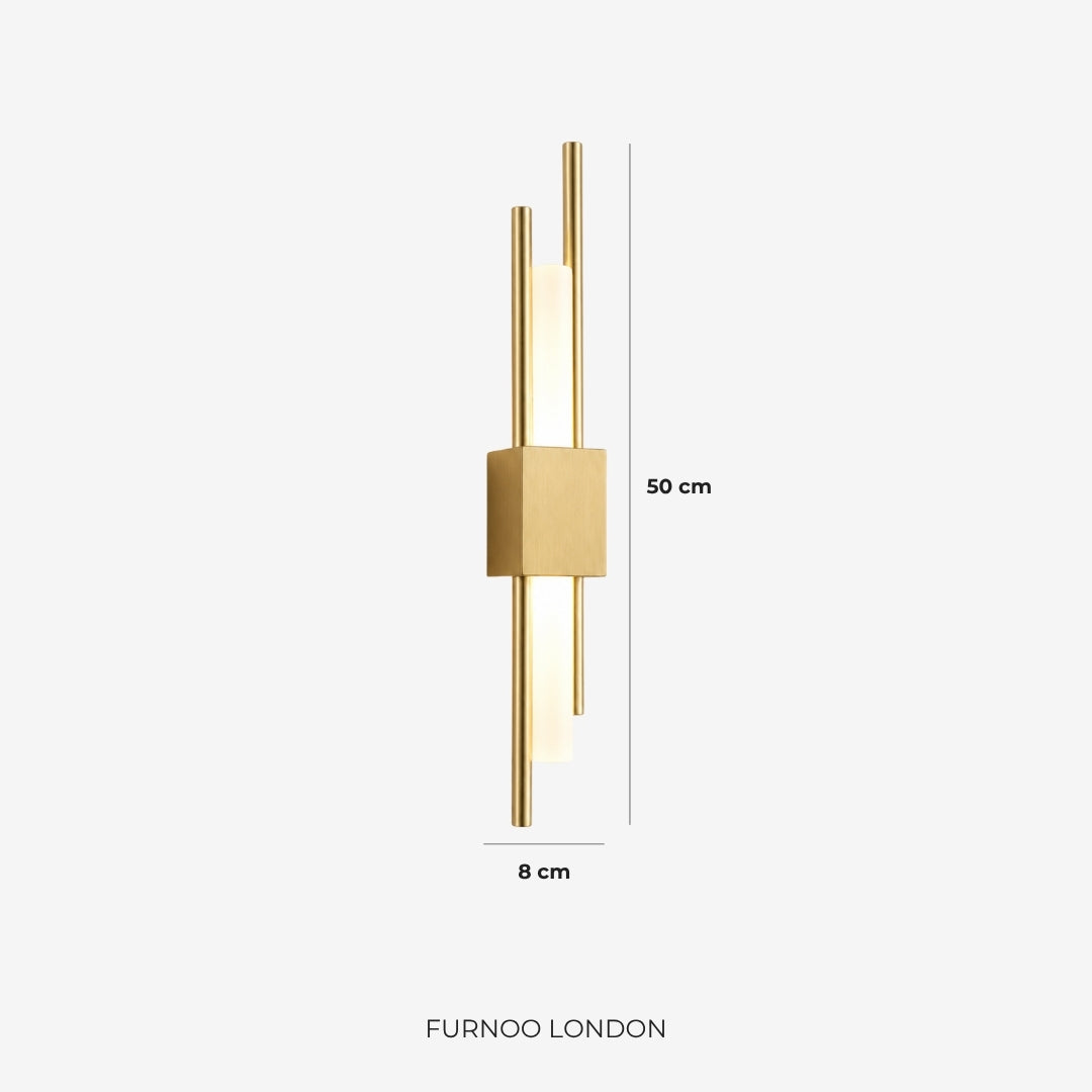 Scandinavische Minimalistische Wandlamp – Modern Verticaal Design met Gerichte LED-Verlichting – Zwart Goud