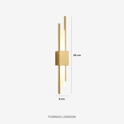 Scandinavische Minimalistische Wandlamp – Modern Verticaal Design met Gerichte LED-Verlichting – Zwart Goud