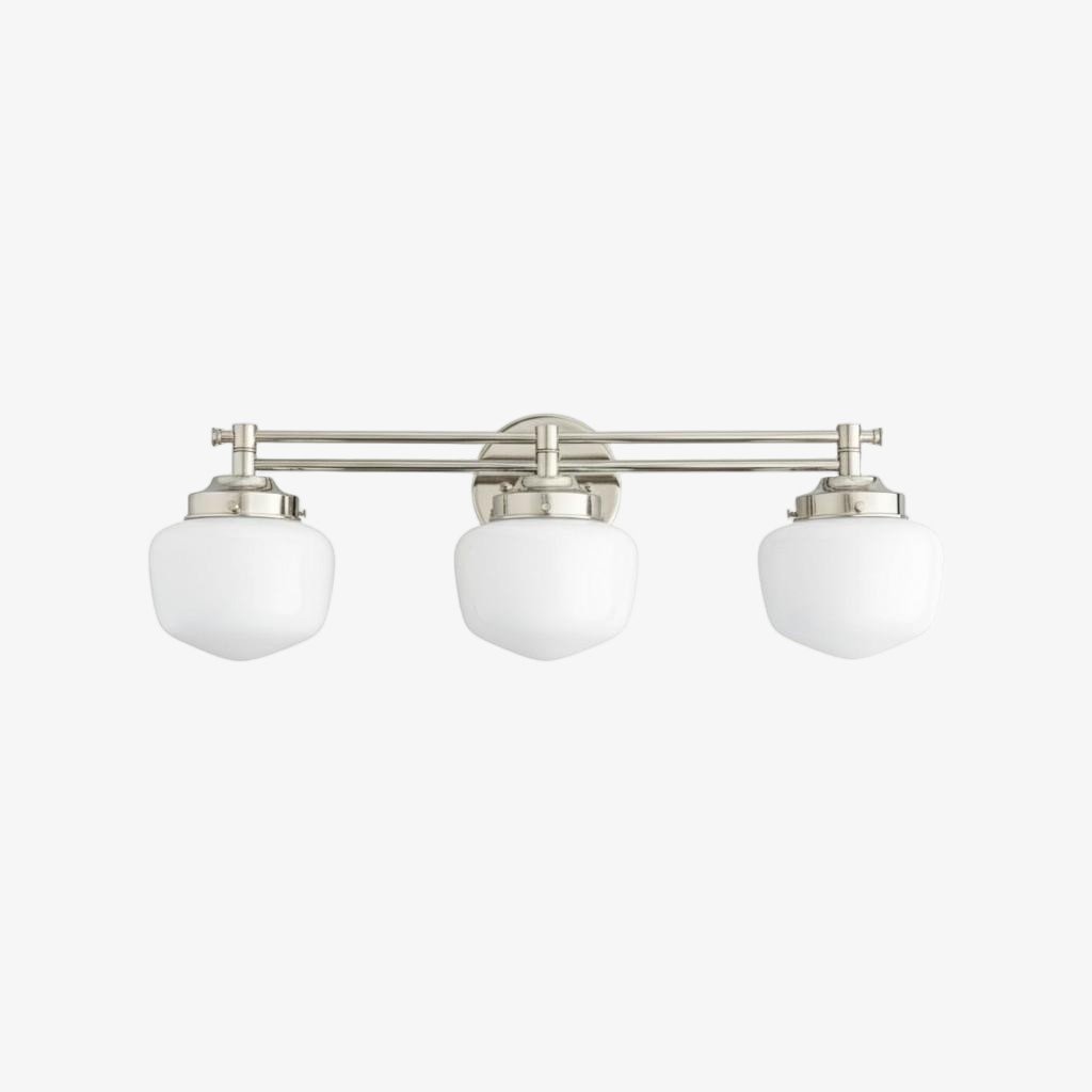 Globe Wandlamp Klassieke Badkamer Schoolhouse Verlichting Mat Opaal Glas voor Spiegel en Wastafel