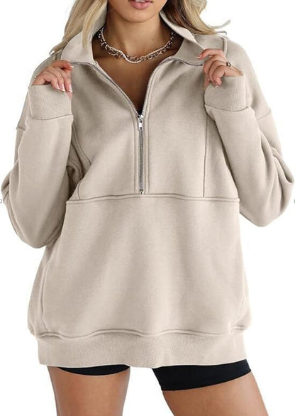 Dames Trui Oversized Warm met Kangoeroezak Comfortabel