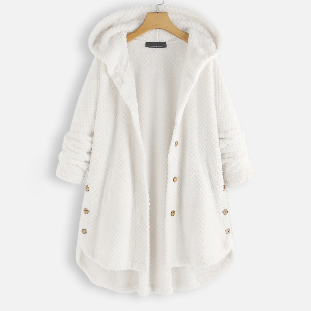 Zachte Fleece Badjas voor Dames met Capuchon